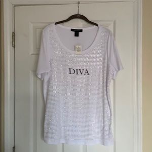 Ashley Stewart Diva Shirt Size 14/16